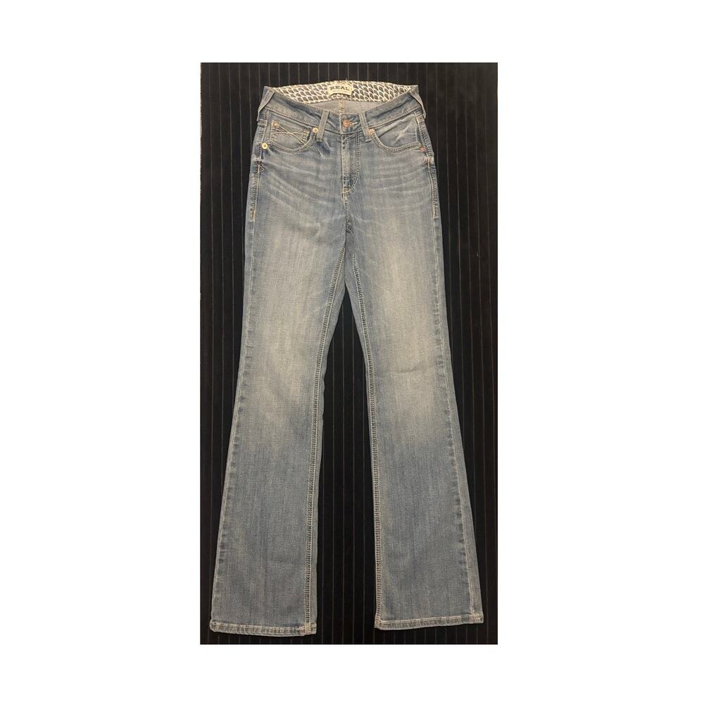 Ariat REAL Denim Jeans Boot Cut Light Wash Women’s 26x32 Excellent Preloved